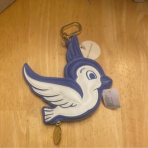 Bath & Body Works Disney Snow White BlueBird Coin Purse Keychain bag charm NWT